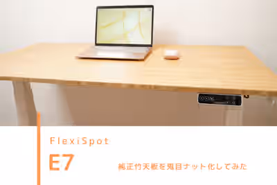 【DIY】FlexiSpot E7 レビュー | 純正竹天板を鬼目ナット化してみた | じゃが畑