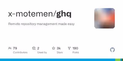 GitHub - x-motemen/ghq: Remote repository management made easy